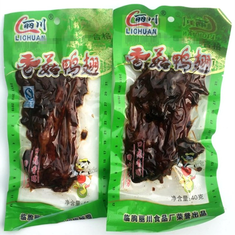 丽川香菇鸭翅35g*30袋香辣零食加班追剧麻辣卤味山东临朐特产小吃
