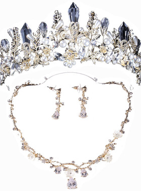 高端新款新娘项链锆石项链耳环