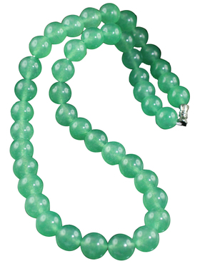 天然绿东陵玉项链 玉珠链女款天然玉石毛衣链颈链玉石项链包邮