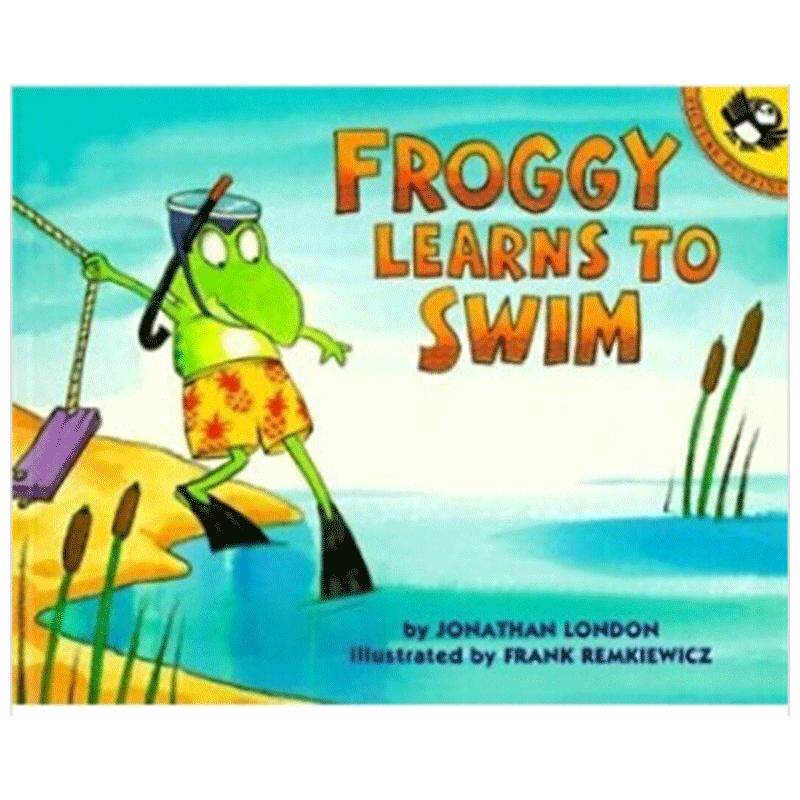 【送音频】英文原版绘本 Froggy Learns to Swim 青蛙弗洛格 学游泳 自信 张湘君推荐 少儿绘本读物