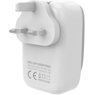 LDNIO原装正品多孔usb充电器4口5V4.4A手机可同时充电头英规欧式澳洲美标国标可拆换插头带夜灯触摸开关控制