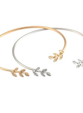 橄榄树叶子日韩风清新网红手镯