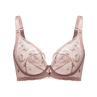 (2件199）黑天鹅微透性感内衣女薄大胸显小文胸防下垂胸罩收副乳