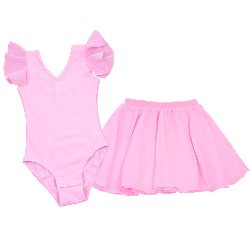 儿童舞蹈服演出服女童套装夏季短袖公主裙考级服表演服少儿练功服