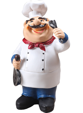 美式创意厨师摆件酒柜店面包房