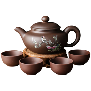 宜兴朱泥紫砂壶茶杯球孔仿古壶