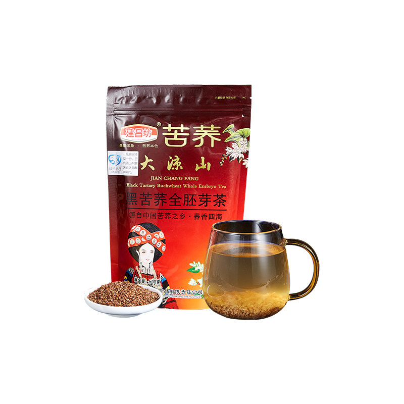 四川西昌凉山建昌坊黑苦荞茶全胚芽茶500克苦荞麦茶苦荞茶2件包邮