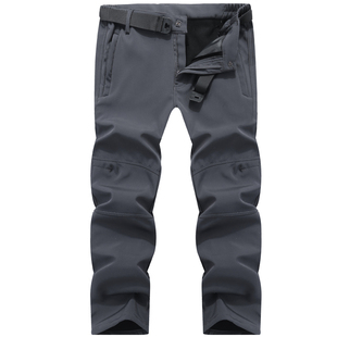 防寒冲锋裤男加绒加厚冬季软壳裤防风防水保暖户外登山裤滑雪裤子