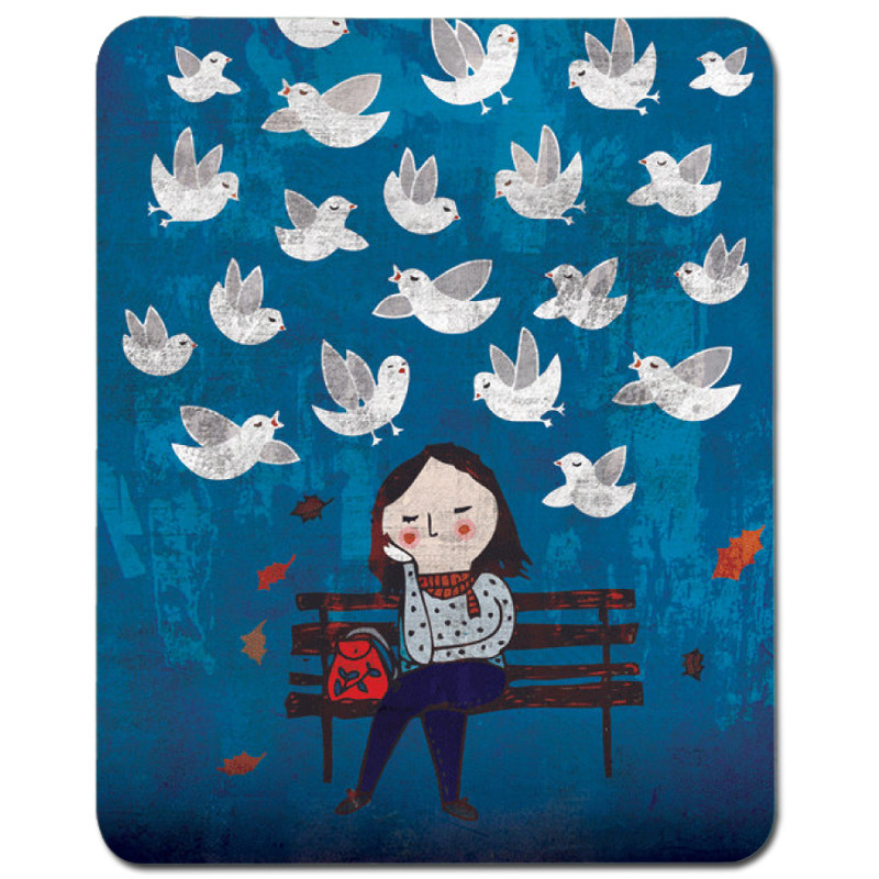 定制游戏鼠标垫加厚办公桌垫万物生防滑耐磨卡通可爱文艺图案腕垫