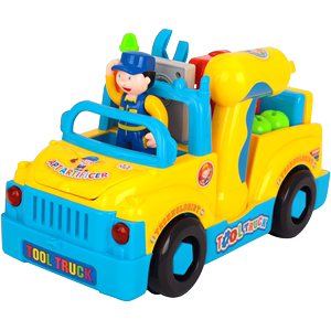 汇乐789电动拆装儿童玩具车拧螺丝钉工具工程车男孩益智拼装玩具