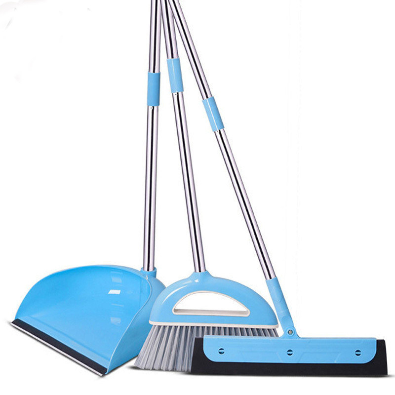 优洋扫把簸箕套装组合不锈钢扫地畚箕笤帚魔法扫帚清扫软毛