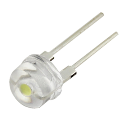0.5瓦f8草帽正白光红蓝绿黄光led灯珠低衰减高亮照明手电8mm0.5w