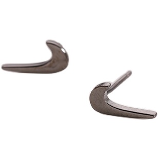 925纯银运动风耳钉女情侣耳环嘻哈打钩个性小巧对号对勾简约耳饰