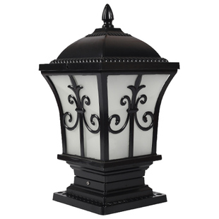 欧式太阳能庭院柱头灯门柱灯别墅户外防水大门围墙灯接电款景观灯