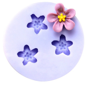 妮可翻糖模具 迷你花朵软陶树脂花糖果巧克力硅胶模具 滴胶模具