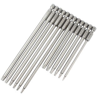 风批咀气动内六6角梅花型批头150mm加长带中孔米字形手电钻螺丝刀