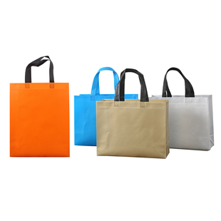 高档覆膜无纺布手提袋品牌服装鞋外包装购物袋广告宣传袋加印LOGO