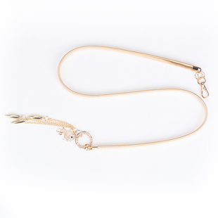 流苏金属腰链女士装饰简约百搭弹力束腰松紧吊坠配连衣裙子细腰带