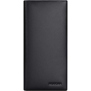 稻草人长款钱包男真皮头层牛皮多功能卡位竖款商务卡钱包一体皮夹