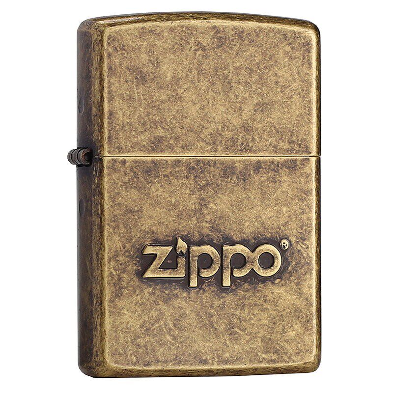 zippo煤油防风打火机原装正品仿古铜冲压商标28994凸刻标志礼物