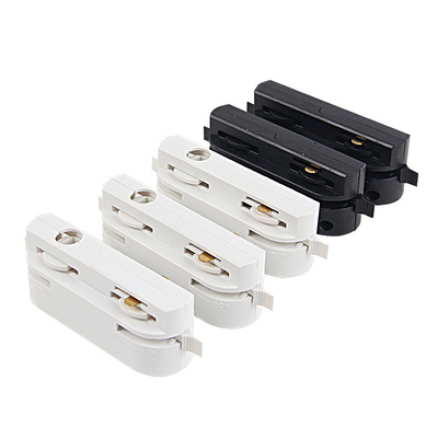 金卤灯轨道灯配件二线轨道接头连接器导轨头LED射灯取电器轨道头