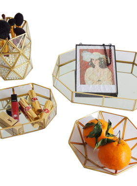 样板间玻璃甜品收纳装饰摆件