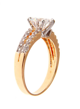 韩国克拉求婚彩金仿钻戒