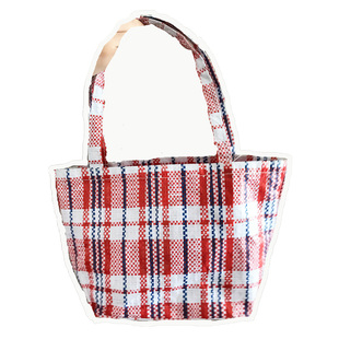 2023新款韩国东大门小众设计编织袋潮流百搭蛇皮手提包包格子