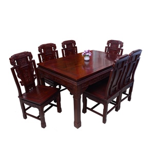 红木家具非洲酸枝西餐桌饭桌中式实木家用小户型长方形餐桌椅组合