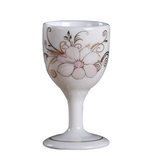 20ml陶瓷家用烈酒杯中式复古小酒杯白酒一口杯小号高脚杯敬酒杯子