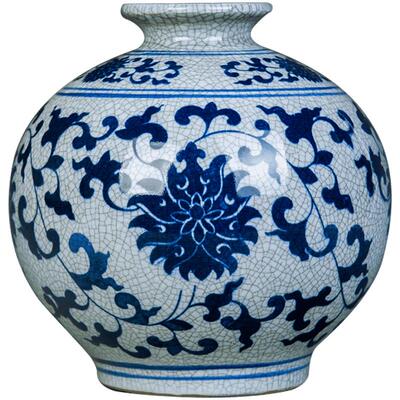 景德镇花瓶仿古官窑开片裂纹