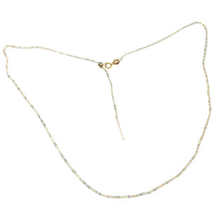 18K黄金针式调节项链黄金锁骨链素细链O字链长款针式调节链礼物