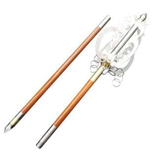 不锈钢禅杖锡杖唐僧兵器武术器械影视道具摆件戏曲舞台摆件