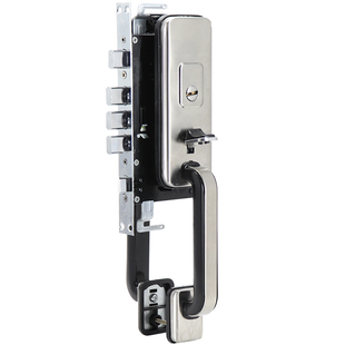 老式防盗门锁大把手锁按锁天地锁按压锁拉手锁表面不锈钢入户门锁