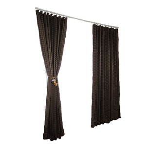 原单窗帘工厂亏本清仓 色织布土豪圈半遮光汽车帘半腰帘成品特惠