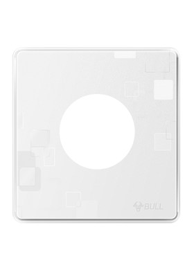 公牛hdmi出线盖板幻影白色圆孔