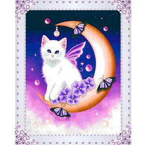 2023年新款钻石画客厅卧室水晶十字绣满钻小件手工猫2022砖石贴画