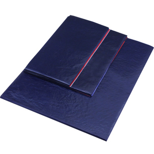 齐心印纸无碳复写纸蓝色16k大张蓝纸32k复印纸双面印蓝纸小号a4双面复写纸复制蓝印纸黑色学生印纸手写大蓝