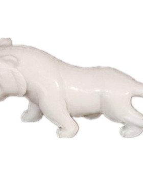 天然正品阿富汗白玉虎摆件生肖白虎家居客厅酒柜办公室工艺品摆设