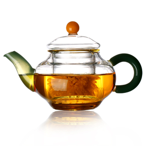 加厚玻璃小茶壶透明迷你泡茶器简约功夫耐热茶具花茶壶套装300ML