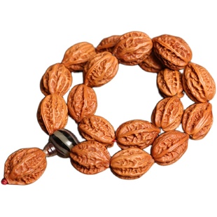 长白山东北大秋子狮子头文玩小核桃18颗佛珠念珠手持手把玩件包浆