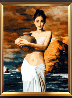 diy数字人物手绘填充世界名画