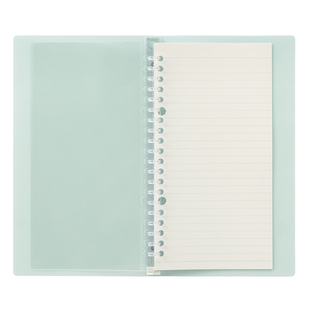 窄A5活页夹日本maruman满乐文puo记事彩壳活页本软面抄黑色手账