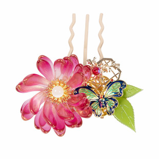 小青梅手作【十二花神】菊花 古风发压簪子多用途头饰花朵发冠