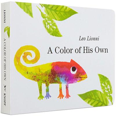 英文原版绘本凯迪克奖A COLOR OF HIS OWN自己的颜色吴敏兰推荐儿童绘本纸板书撕不烂3-6岁名家大师Leo Lionni作品