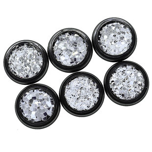 美甲镜面亮片 玻璃有白色正方形菱形长方形指甲贴片装饰品diy套装