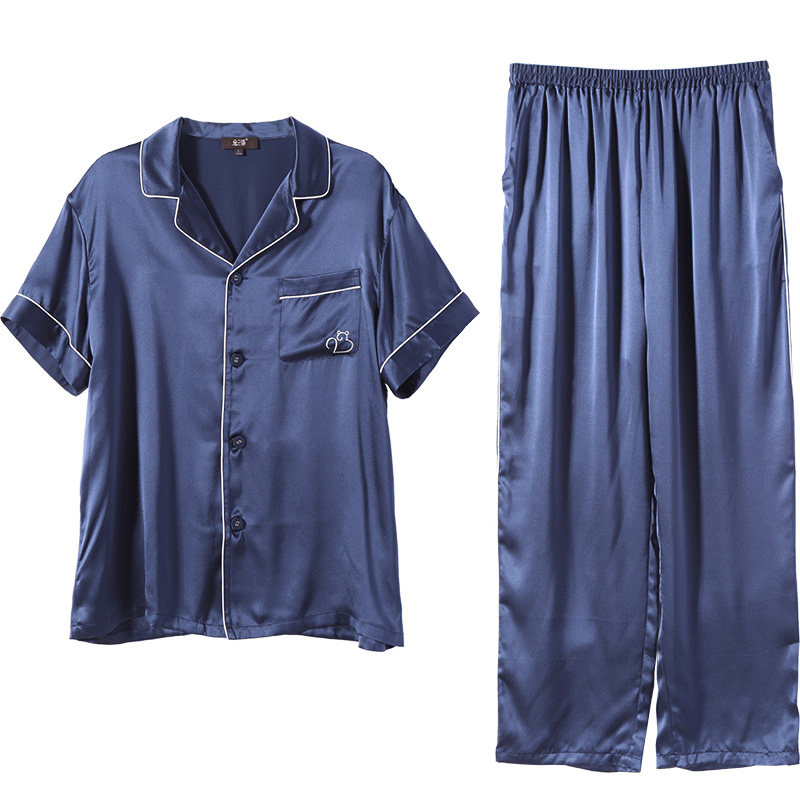 金三塔100%绣花短袖衣裤家居服