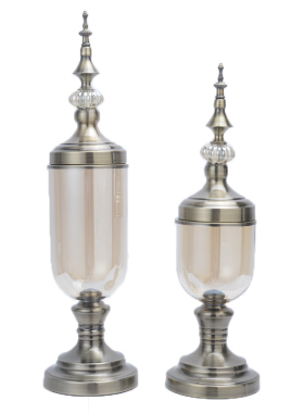 水晶玻璃电视柜欧式风花瓶摆件