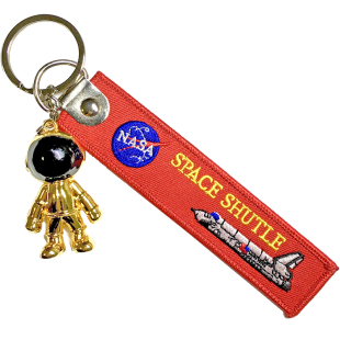 NASA宇航员美国航天飞机宇宙飞船SPACE穿梭合金钥匙扣刺绣包挂件
