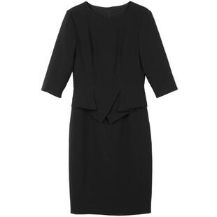 宿·色中袖职业连衣裙女装春夏黑色包臀裙工作服气质工装一步裙子